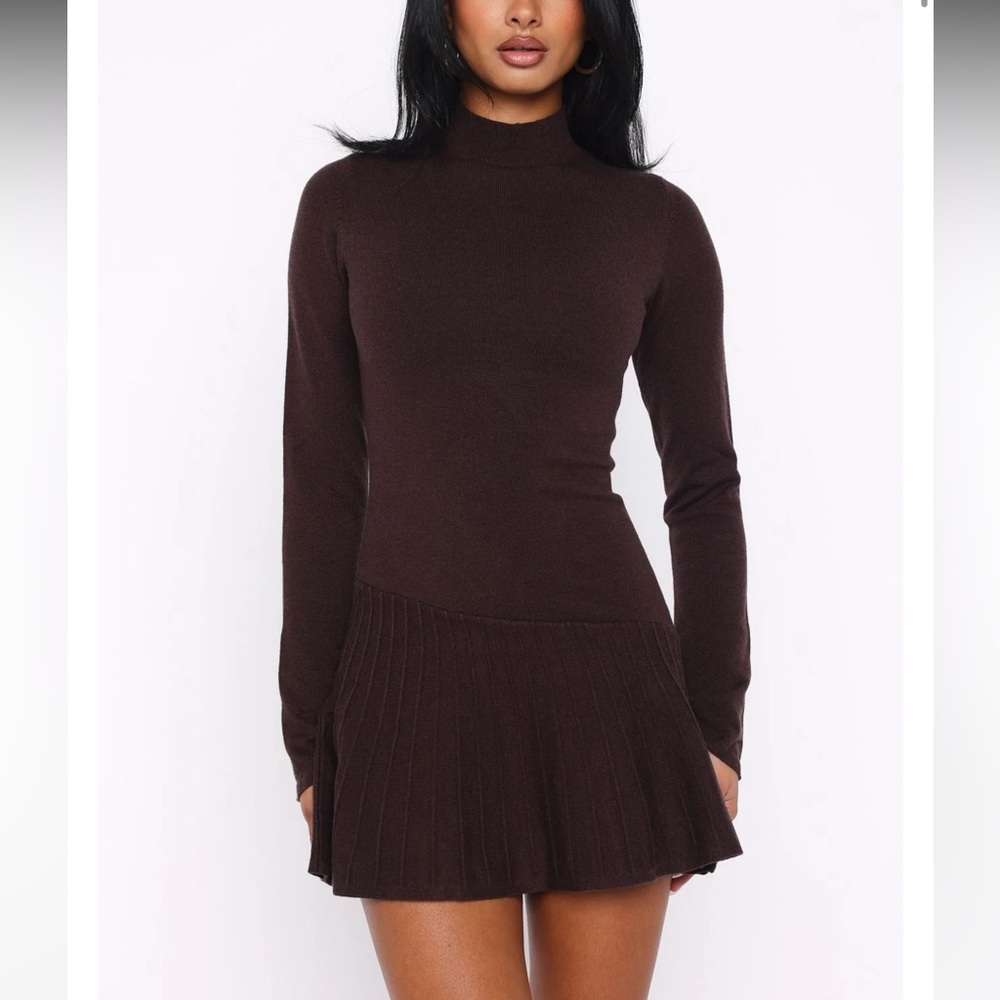 White Fox Boutique Chocolate Knit Dress